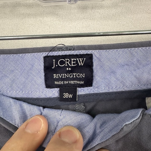 J Crew Rivington Mens 38‎ Blue Cotton Chino Preppy - Picture 3 of 8